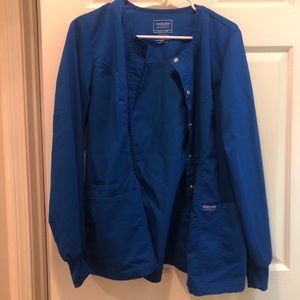 Royal blue scrub jacket